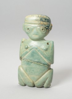 Squatting Female Figurine, A.D. 100/600, Costa Rica, Costa Rica, Greenstone, H. 11 cm (4 5/16 in.)