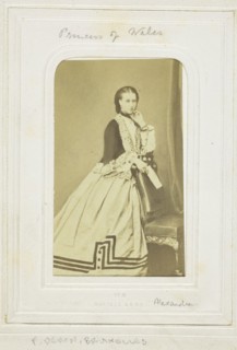 Princess of Wales, 1860–69, F. Deron, Belgian, 1819, 1876, Belgium, Albumen print, 8.9 × 5.4 cm