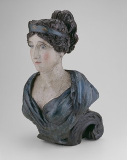 Ship Figurehead: Female Bust, 1800/15, American, 19th century, United States, White pine, 55.3 × 35
