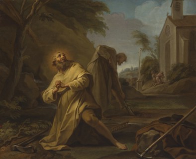 Saint Hymer in Solitude, c. 1735, Jean Restout, after, French, 1692-1768, France, Oil on canvas, 23