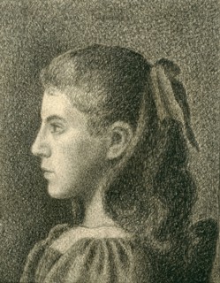 Portrait of Berthe Serruys, 1894, Georges Lemmen, Belgian, 1865-1916, Belgium, Conté crayon on
