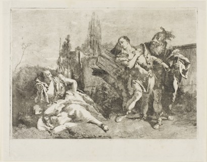 Rinaldo Leaving Armida, 1751–53, Lorenzo Tiepolo (Italian, 1736-1776), after Giambattista Tiepolo