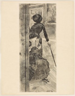 Mary Cassatt at the Louvre: The Paintings Gallery, 1879–80, Edgar Degas, French, 1834-1917, France,