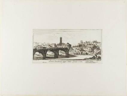 Senatorial Bridge, Today called the Ponte Rotto [Broken Bridge]. 1. Temple of Vesta. 2. Temple of