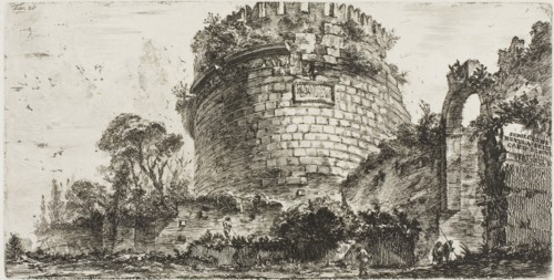 Tomb of Caecilia Metella called Capo di Bove [Ox Head], plate twenty from Some Views of Triumphal