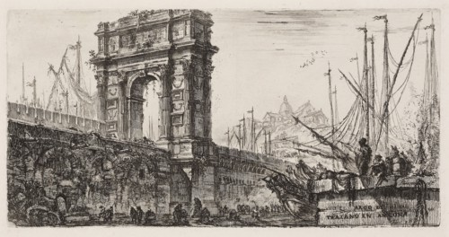 Arch of Trajan in Ancona, plate 28 from Some Views of Triumphal Arches and other monuments, 1748,