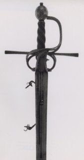 Rapier Combined with two Wheel-Lock Pistols, c. 1600, German, Bladesmith: Hernandez Sebastian,