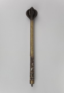 Mace, 17th century, Polish, Silesia, Teschen, Poland, Iron, wood, brass, bone or horn, and