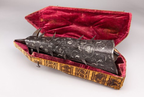 Clawed Arm Defense, mid–19th century in the early 17th centlury style, Attributed to Antonio