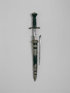 Dagger with Two Awls and Sheath for the Bodyguard of the Elector of Saxony, 1580, Silver mounts