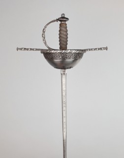 Cup-Hilted Rapier, 1660/70, Bladesmith: Tomas de Ayala (Spanish), Toledo, Toledo, Steel, iron,