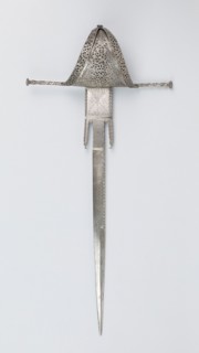Parrying Dagger, 1625/60, Italian, Italy, Steel, wood, and silver, L. 56 cm (22 1/16 in.)