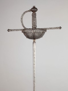 Cup-Hilted Rapier, c. 1650, Italian, Milan, Steel and iron, Overall L. 117 cm (46 1/16 in.)