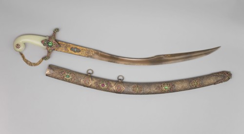Saber (Kiliç) with Scabbard, late 19th century, Blade inscribed 1099 Hejira [A.D. 1687], Ottoman