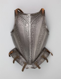 Infantry Breastplate with Fauld, c. 1570/80, Italian, Milan, Milan, Steel, leather, and brass, Wt.