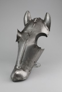 Shaffron, 1540/70, Northern Italian, Milan, Milan, Steel and leather, Wt. 4 lb. 7 oz.