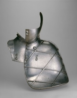 Reinforcing Bevor and Grandguard for the Joust, c. 1560, South German, Augsburg, Augsburg, Steel, H