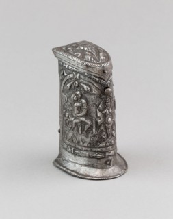 Cartridge Box, 1570/80, German, probably Brunswick, Brunswick, Steel, iron and wood, H. 12 cm (4