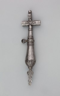 Priming Flask with Spanner and Screwdriver, 17th century, Italian, Central Europe, Iron, L. 21.1 cm