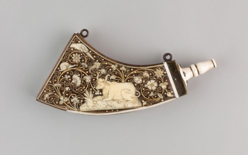 Powder Flask for Archduke Mathias of Austria (Emperor 1612-19), early 17th century, Austrian,