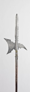 Halberd for the Bodyguard of Emperor Mattias, 1612, Austrian, Austria, Steel, iron, gilding, brass,