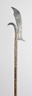 Glaive of the Bodyguard of August I, Elector of Saxony, 1580, German, Saxony, Steel, brass, wood,