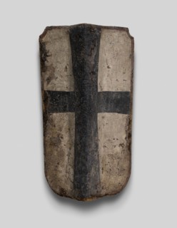Hand Pavise with the Coat of Arms of the Teutonic Order, c. 1450, German, Germany, Fir, iron, hemp