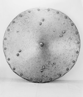 Circular Target, 16th century, German, probably Nuremberg, Germany, Steel, brass, and leather, Diam