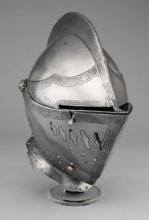 Close Helmet for the Tourney, 1550/60, South German, Nuremberg, Nuremberg, Steel, H. 22.2 cm (8 3/4