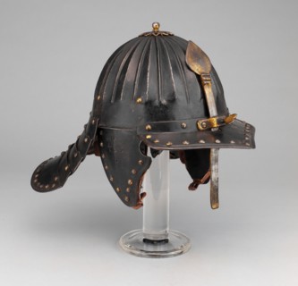 Zischägge, c. 1620/40, German, Germany, Steel, blued with gilt fittings, H. 29.2 cm (11 1/2 in.)
