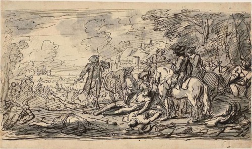 Cavalry Surveying the Wounded, n.d., Charles Parrocel (French, 1688-1752), or Joseph Francois