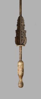 Carousel Lance, 1690, German, Germany, Wood, gesso, paint, gilding, and iron, L. 221 cm (87 in.)