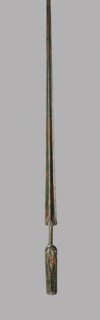 Jousting Lance, 18th century, possibly 16th century, German, Germany, Iron, wood (pine), gesso, and