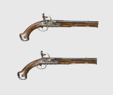 Pair of Flintlock Holster Pistols, about 1740, Joseph Etienne Brion (French, active 1740-1747),
