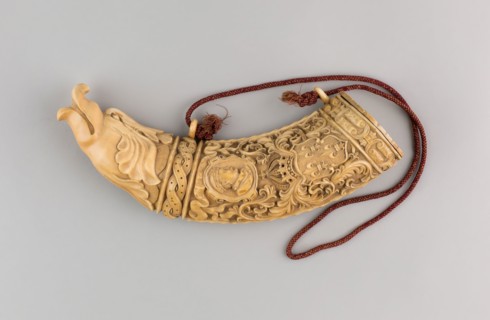 Powder Horn, 16th century, French, France, Ivory, L. 25.4 cm (10 in.)