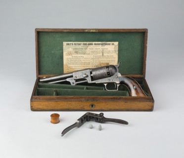 Cased Colt Dragoon Model 1848 (1st issue) Revolver, 1848/68, English, England, Steel, brass, oak