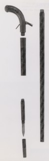Combined Walking-Cane, Gun, Pistol, Sword, and Dagger, mid–19th century, Indian, India