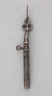 Wheellock Spanner with Powder Measure and Screwdriver, 17th century, German, Germany, Iron, L. 18