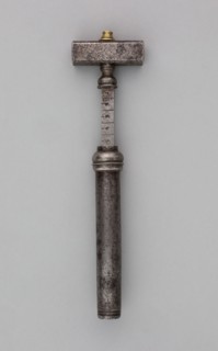 Wheellock Spanner with Powder Measure, 17th century, European, Europe, Iron, L. 12 cm (4 3/4 in.)