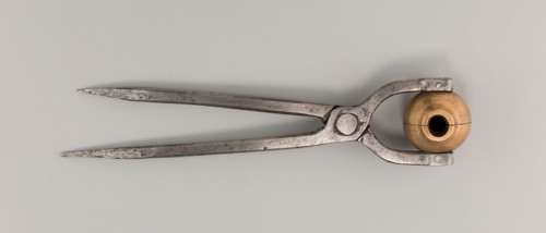 Bullet Mold for a Light Artillery Piece, 18th century, Austrian, Tyrol, Tyrol, Brass, iron, L. 36