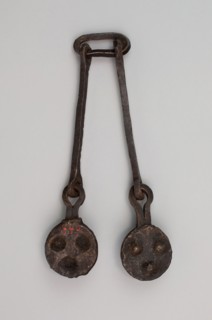 Split Shot (Projectile) for a Cannon, 17th Century, Austrian, Austria, Iron, L.(closed) 29.2 cm (11