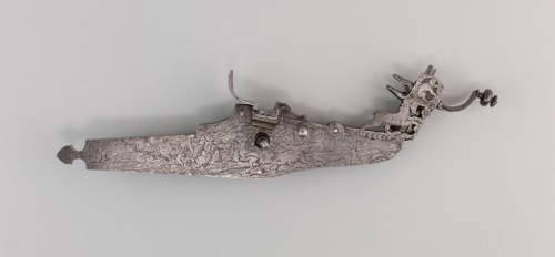 Wheellock from a Rifle, 1670/90, German or Austrian, Europe, Steel, L. 33 cm (13 in.)