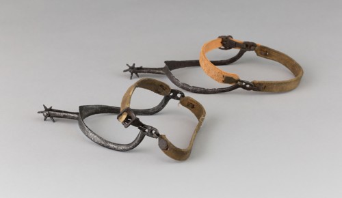 Pair of Spurs, late 14th century, European, Europe, Iron, L. 16.5 cm (6 1/2 in.), W. 9.5 cm (3 1/4