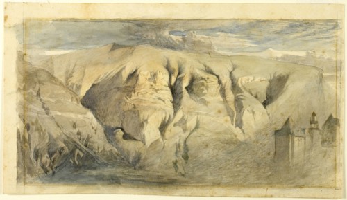 Mont Saleve, c. 1840, John Ruskin, English, 1819-1900, United Kingdom, Watercolor over graphite on
