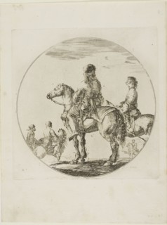 Two Polish Horsemen, c. 1651, Stefano della Bella, Italian, 1610-1664, Italy, Etching on paper, 190