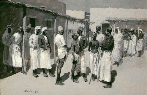 Slave Market, 1893, Frederic Remington, American, 1861–1909, New York, Oil on canvas, 73 × 103.5 cm