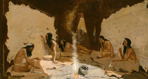 Historians of the Tribe, 1890/99, Frederic Remington, American, 1861–1909, New York, Oil on canvas,