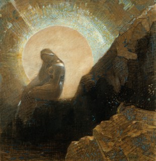 Melancholy, 1876, Odilon Redon, French, 1840-1916, France, Various charcoals and gouache, with