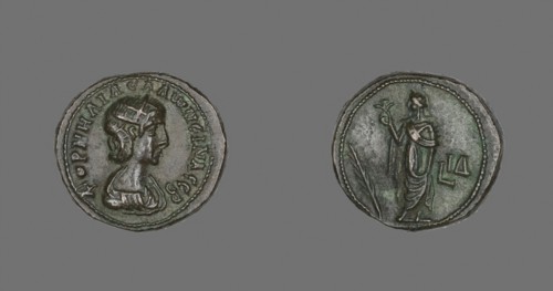 Coin Portraying Empress Salonina (wife of Gallienus), AD 254/268, Roman, minted in Alexandria,