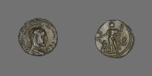 Coin Portraying Emperor Claudius II Gothicus, AD 268/270, Roman, minted in Alexandria, Egypt, Roman